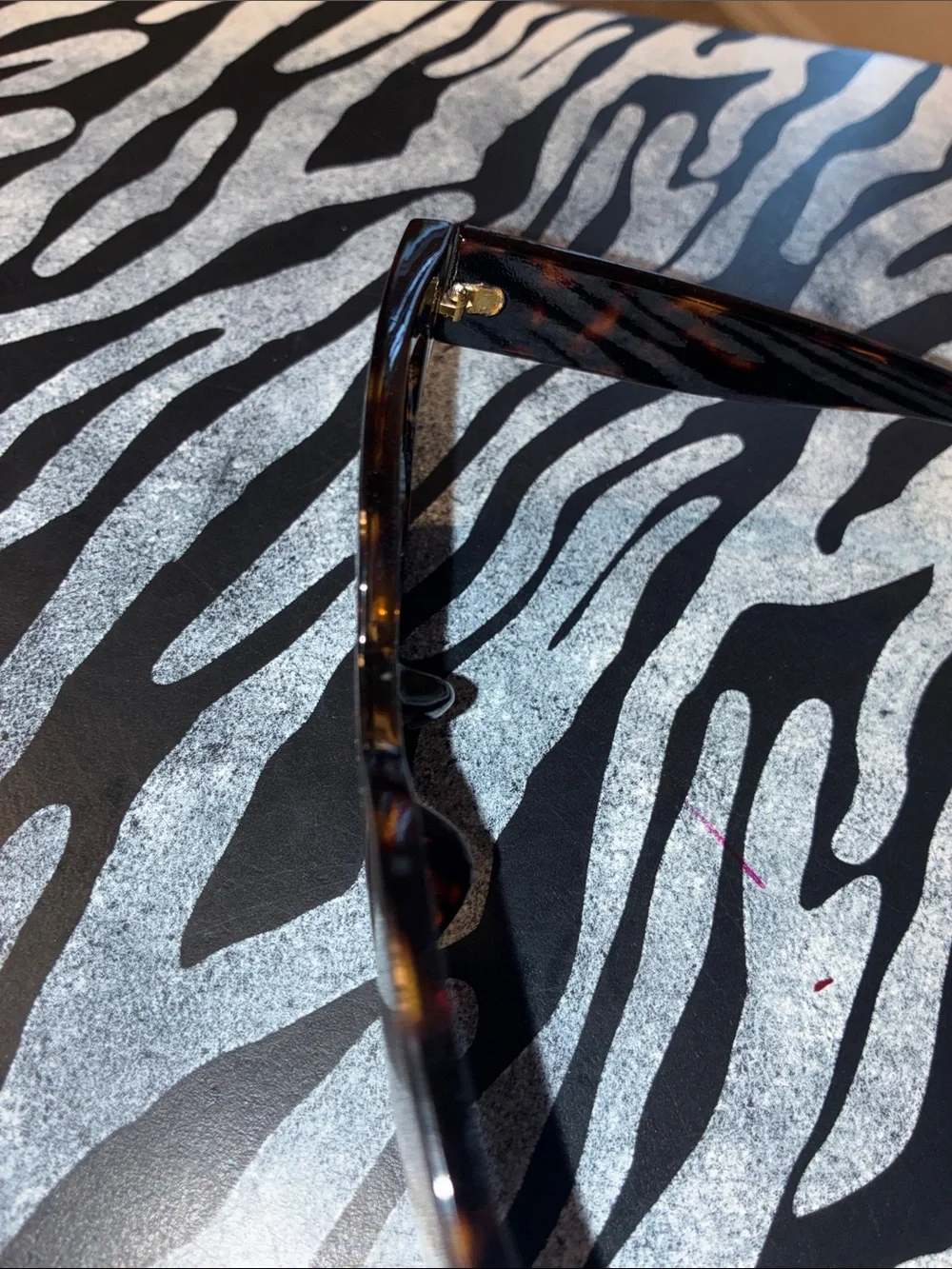 Foster Grant Tortoiseshell Cat-Eye Sunglasses with Pink Temple Accent